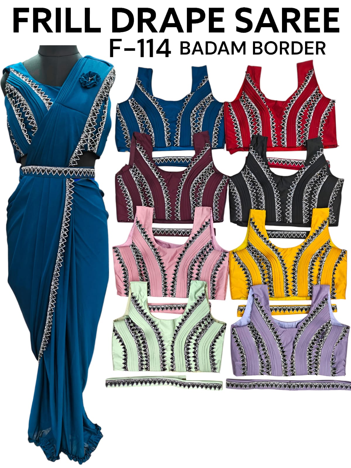 One-Minute Saree readymade – Style Made Easy! F-1114